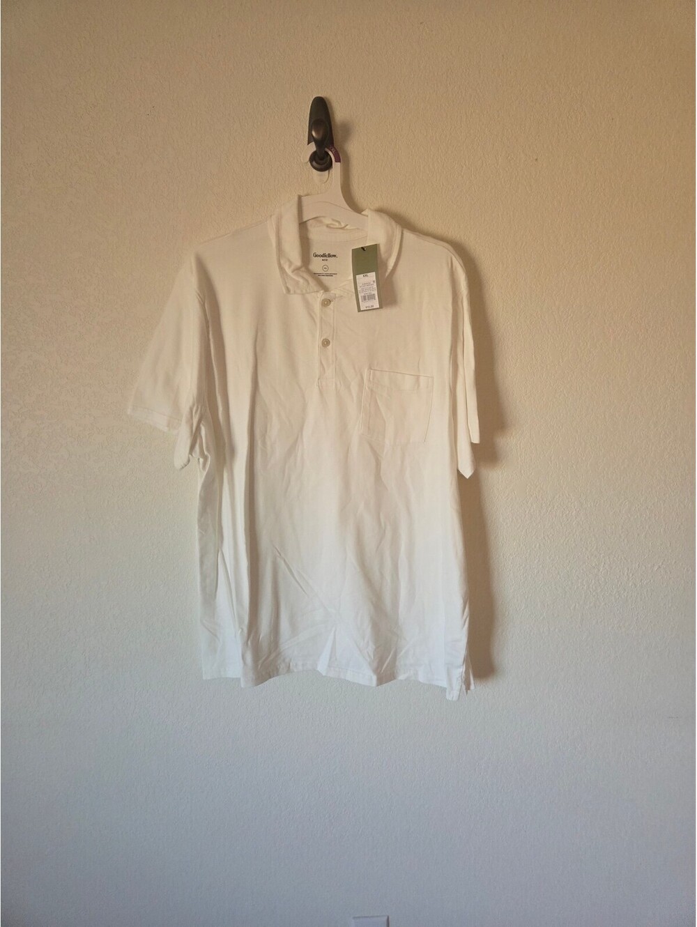 Goodfellow & Co Men's XXL White Vintage Polo Shirt